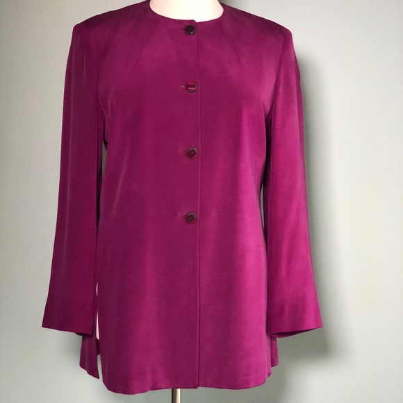 Liz Claiborne silk classic jacket 14 - Picture 1 of 7